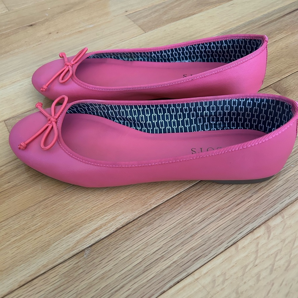 Talbots Pink Bow Ballet Flats Size 6